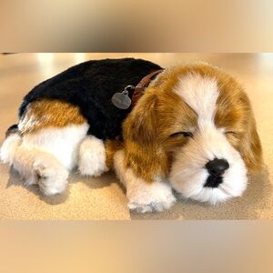 Perfect Petzzz DOG STUFFED PLUSH ANIMAL Fur Real Type Puppy Breathing Beagle Toy